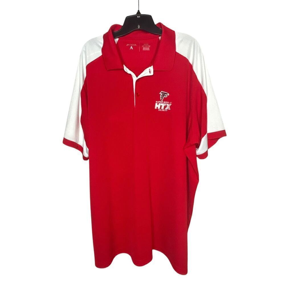 Antigua Atlanta Falcons Football Red Superbowl LI 2017 Red Polo Size XXXL